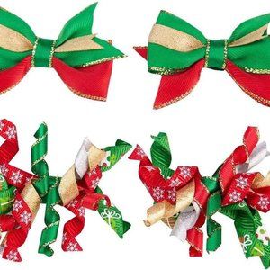 Blueberry Set of 4 Holiday Dog Bows